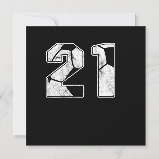 サッカー21st誕生祝いスポーツギフト 招待状 (正面)