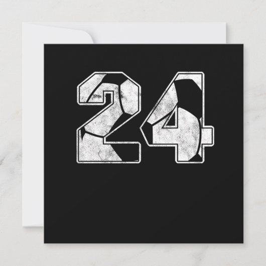 サッカー24誕生祝いスポーツの贈り物 招待状 (正面)