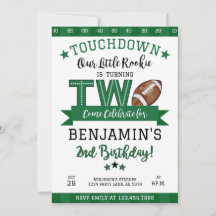 サッカー2nd誕生日招待状ホワイト