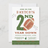 サッカー2nd 3d 4thダウンサッカー誕生日 招待状 (正面)