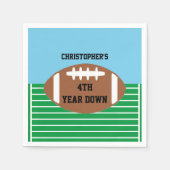 サッカー4年目のダウン誕生日 スタンダードカクテルナプキン (正面)