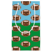 サッカー4年目のダウン誕生日 スモールペーパーバッグ (正面)