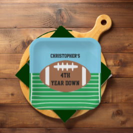 サッカー4年目のダウン誕生日 ペーパープレート