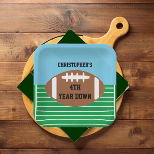 サッカー4年目のダウン誕生日 ペーパープレート