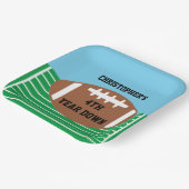 サッカー4年目のダウン誕生日 ペーパープレート (傾斜あり)