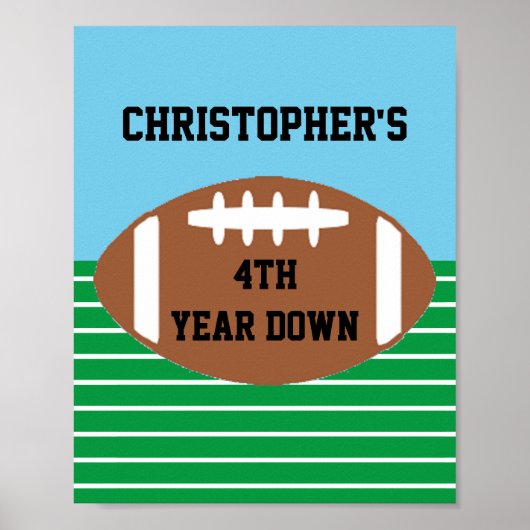 サッカー4年目のダウン誕生日 ポスター (正面)