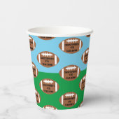 サッカー4年目のダウン誕生日 紙コップ (裏面)