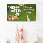 サッカー40歳の誕生日を迎えるグリーングラス 横断幕 (インサイチュ)