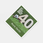 サッカー40歳の誕生日パーティー スタンダードランチョンナプキン (角)