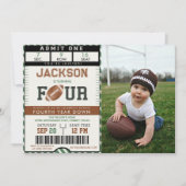 サッカー4thバースデーフォト招待状 招待状 (正面)