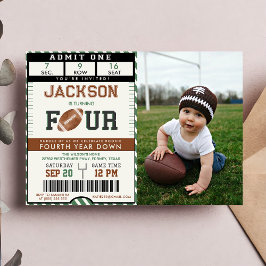 サッカー4thバースデーフォト招待状 招待状