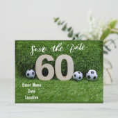 サッカー60歳の誕生日カード　日程を確保して 招待状 (スタンド正面)