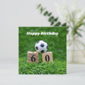 サッカー60誕生日でボールとナンバーが緑 カード (スタンド正面)