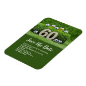 サッカー60th誕生日パーティーとボールとナンバーポー マグネット (左側)