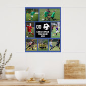 サッカー7の写真コラージュ – 名前、チーム、年 ポスター (キッチン)