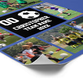 サッカー7の写真コラージュ – 名前、チーム、年 ポスター (角)