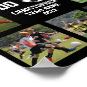 サッカー7フォトコラージスポーツチーム名 ポスター (角)