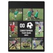 サッカー7フォトコラージュのチーム名ポスター クリップボード (裏面)