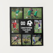 サッカー7フォトコラージュのチーム名ポスター タペストリー (正面)