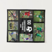 サッカー7フォトコラージュのチーム名ポスター タペストリー (正面(横))