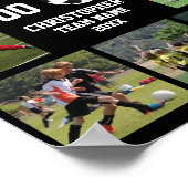 サッカー7枚フォトコラージュチーム名ポスター ポスター (角)