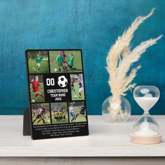 サッカー7枚フォトコラージュチーム名 フォトプラーク (側面)