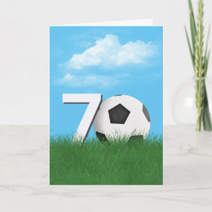 サッカー70誕生日のグリーングラス球 カード