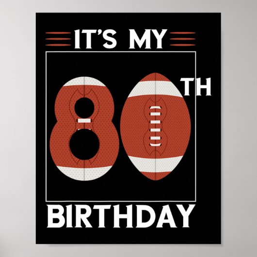 サッカー80thバースデーパーティー愛好家Bday Tea ポスター (正面)