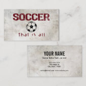 サッカー、それだけだ 名刺 (正面/裏面)