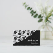 サッカー|のフットボールのスポーツコーチ 名刺 (スタンド正面)