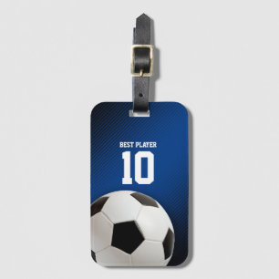サッカー のフットボールの最も最高のなプレーヤーいいえ ラゲッジタグ