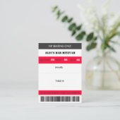 サッカー（ばちゃばちゃ）跳ねるVIPシーティングエスコートチケット プレイスカード (スタンド正面)