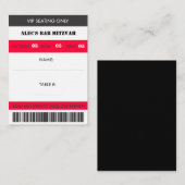 サッカー（ばちゃばちゃ）跳ねるVIPシーティングエスコートチケット プレイスカード (正面/裏面)