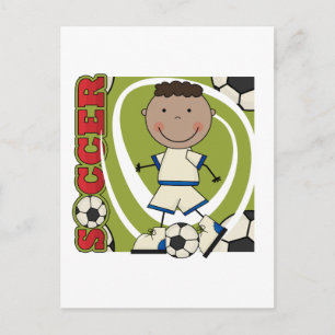 サッカー – アフリカ系アメリカ人Tシャツとギフト ポストカード