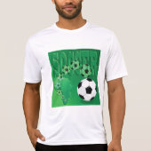 サッカー アフリカ 大胆 緑 サッカー Tシャツ (正面)