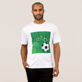 サッカー アフリカ 大胆 緑 サッカー Tシャツ (正面フル)