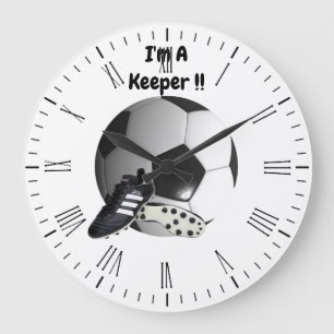 サッカー・ア・キーパー・ウォール・クロック ラージ壁時計