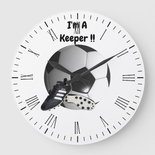 サッカー・ア・キーパー・ウォール・クロック ラージ壁時計 (正面)