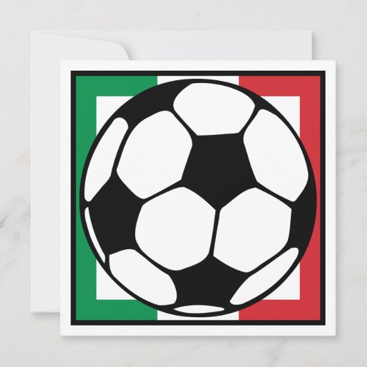 サッカー。イタリア広場。サッカーボール 招待状 (正面)