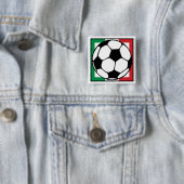 サッカー。イタリア広場。 缶バッジ (インサイチュ)