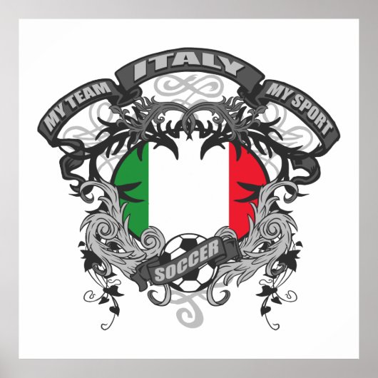 サッカー・イタリア ポスター (正面)