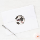 サッカー・イングランドのサッカーボール「ワールドシャンズ」サッカースポーツ ラウンドシール (封筒)