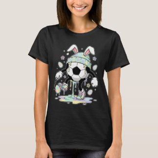 サッカー イースター うさぎ たまご ドリップ アイスクリーム キッズ 男の子 ギ Tシャツ