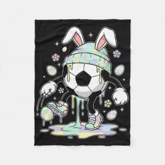 サッカー イースター バニー エッグ ドリップ アイスクリーム キッズ 男の子 ギ フリースブランケット