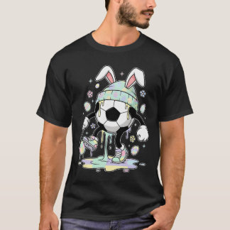 サッカー イースター バニー エッグ ドリップ アイスクリーム キッズ 男の子 ギ Tシャツ