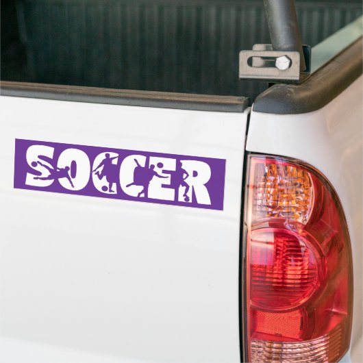 サッカー カー  バンパーステッカー (トラック上)