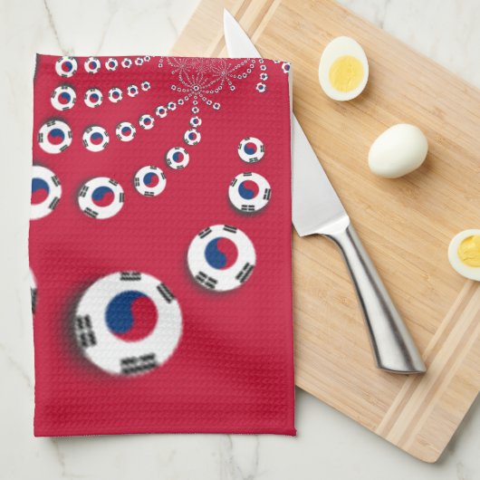 サッカー。 キッチンタオル (四つ折り)