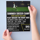 サッカー·キャンプのチラシ広告，サッカーの球 チラシ (手)