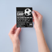 サッカー·キャンプのチラシ広告，サッカーボール チラシ (手)