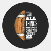 サッカー・キリストの強み信仰イエス ラウンドシール (正面)